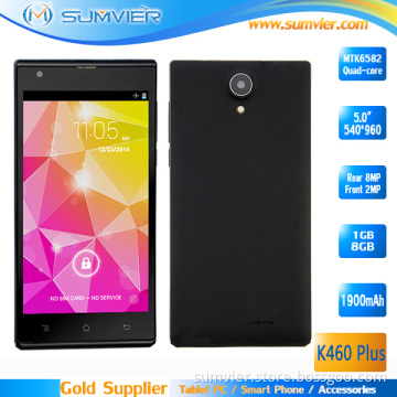 New 3G Cell Phone 5inch Mtk6582 Quad Core Android 4.4 Kitkat Smart Phone